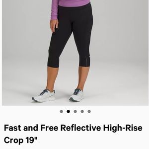 Lululemon fast and free high rise crop leggings